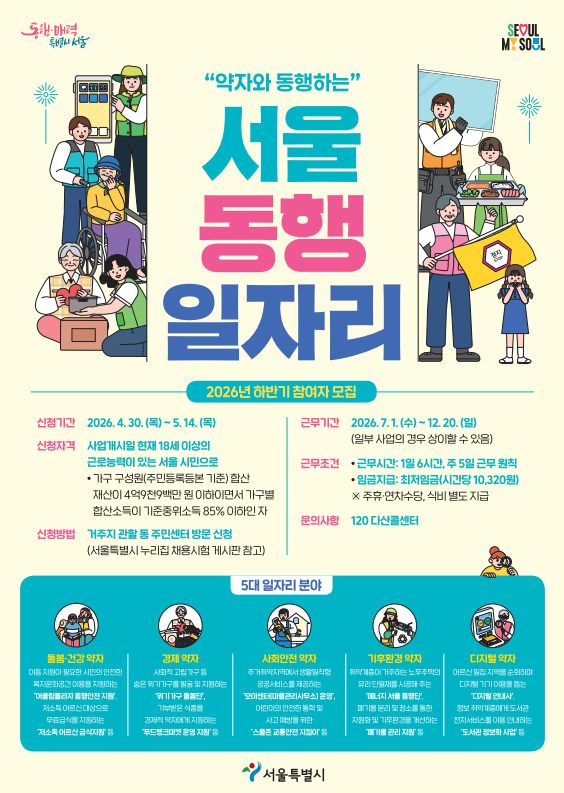 “취약계층이 또 다른 약자 돕는다”…서울시 ‘동행일자리’ 하반기 6,943명 모집